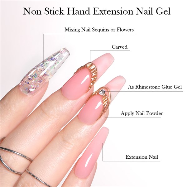 Born Pretty Non stick Extension Gel Şeffaf NSG-01 (56021) - detay görseli 3