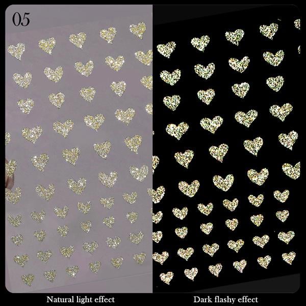3D Reflektif efekt nail art sticker  model - 5 (55881-5)