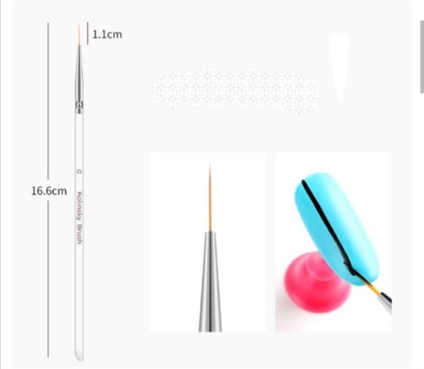 Nail Art çizim fırça seti (C113) - detay görseli 5