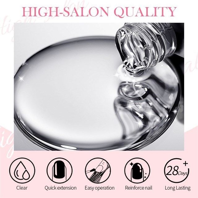 BORN PRETTY PRO 15ml BIAB HEMA Free Quick Building Nail Extension Gel B010 (59654)