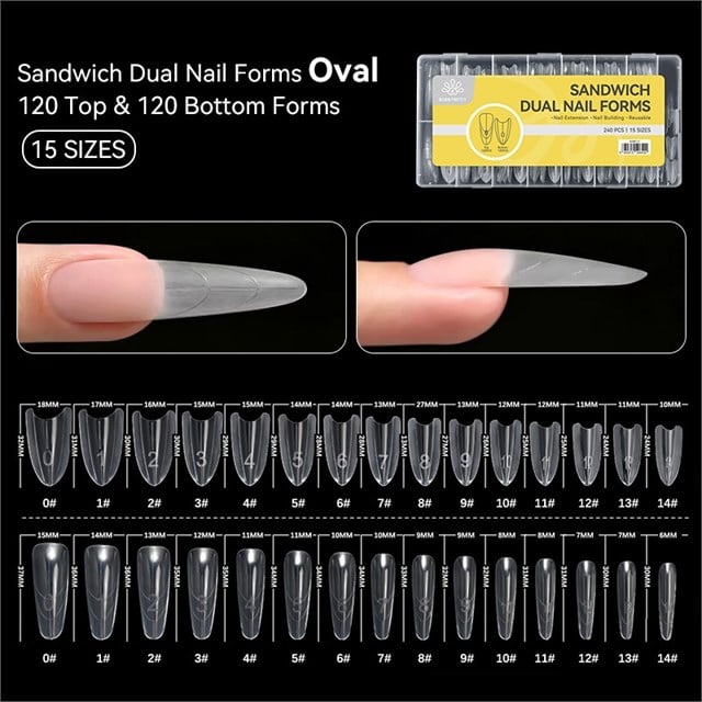 Sandwich Dual Nail Form OVAL (63287-2)