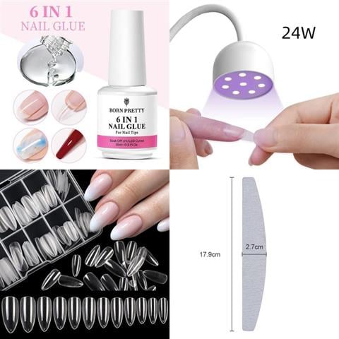 24 Watt Uv ışıklı 6 in 1 jel tips seti ( 4 parça )