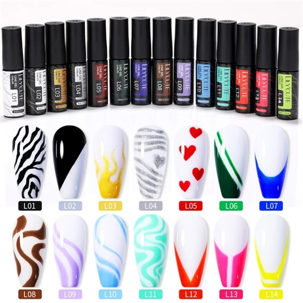 Lily Cute Nail art çizim ojesi (UV gel) Siyah 53335-01 - detay görseli 5