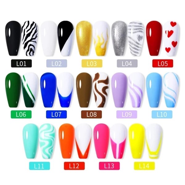 Lily Cute Nail art çizim ojesi (UV gel) 53335-12 - detay görseli 3